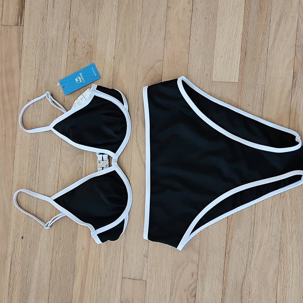 Cupshe Black and White Bikini